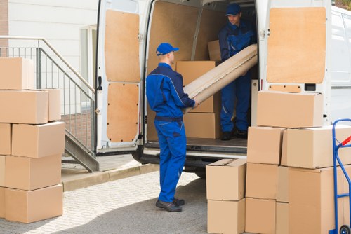 Removal van and packing boxes for a local move in Pratts Bottom