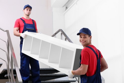 Furniture and household items being loaded for transport