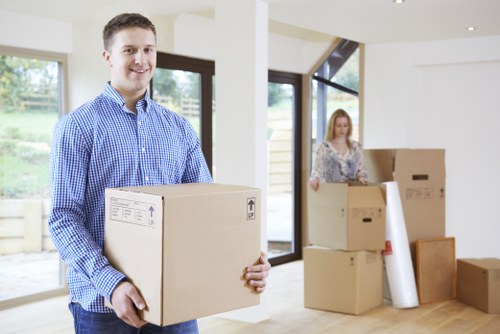 Loading household items into a van for a Pratts Bottom move
