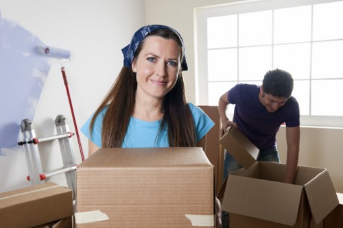 Careful loading of household items into a van for Pratts Bottom customers