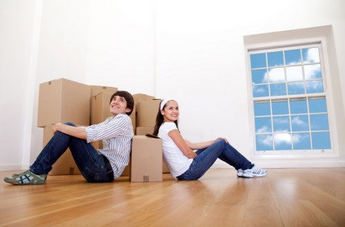 Packed boxes and furniture prepared for a Pratts Bottom home relocation