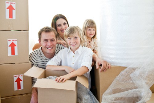 Business relocation team preparing for office removals in Pratts Bottom