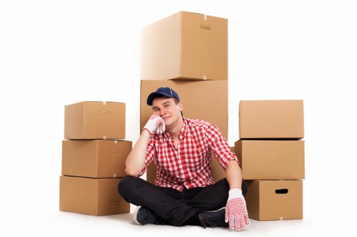 Professional movers handling furniture near Pratts Bottom homes